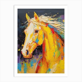 Horse Head Impasto Painting Art Print