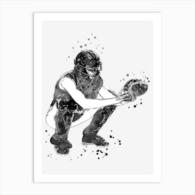 Handball Player Girl Hits The Ball 2 Art Print