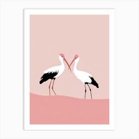 Couple Of Storks Art Print