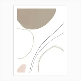 Abstract Line Circles Art Print