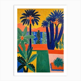 Palm Trees In The Garden Art Print