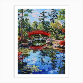 Japanese Garden In Holland Park London Parks Garden 4 Painting Art Print