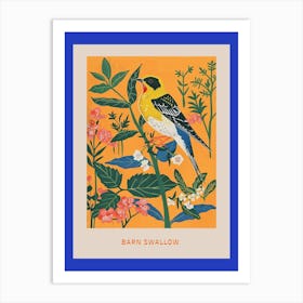 Spring Birds Poster Barn Swallow 1 Art Print