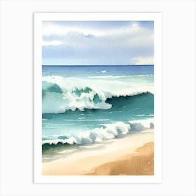 Cronulla Beach 3, Australia Watercolour Art Print