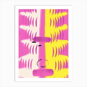 Yellow And Pink Abstract 3 Art Print