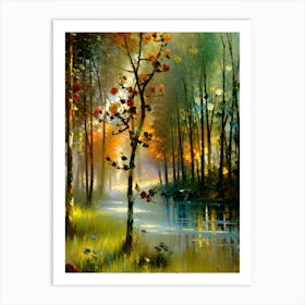 Oil Tree Art Art Print