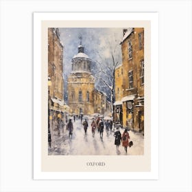Vintage Winter Painting Poster Oxford United Kingdom 2 Art Print