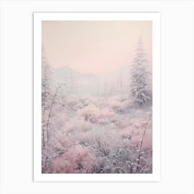 Dreamy Winter Painting Olympic National Park United States 2 Art Print