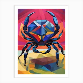 the abstract Crab Art Print