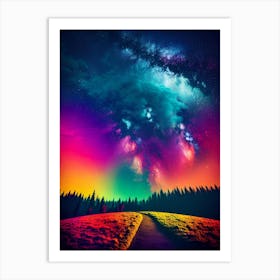 Colorful Night Sky Art Print