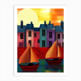 Red Sails 3 Art Print