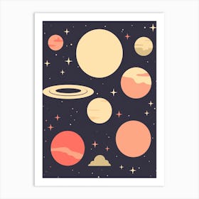 Space Pattern Print 2 Art Print