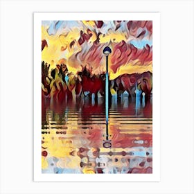 Sunset On The Water Art Print