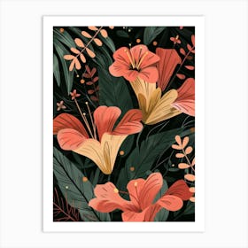 Seamless Floral Pattern 2 Art Print