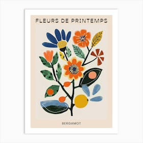 Spring Floral French Poster  Bergamot 1 Art Print