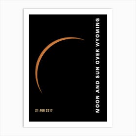 Moon Rising Over The Sun Art Print