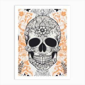 Day Of The Dead Skull 1 Art Print