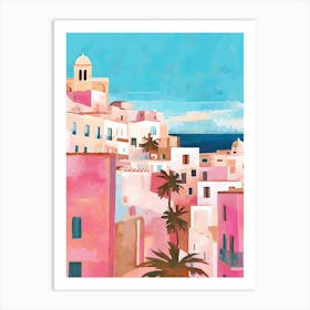Ibiza Old Town Spain Travel Housewarming Painting Art Print