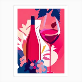 Grenache Rosé Wine Pop Matisse Cocktail Poster Art Print