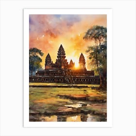 Angkor Wat Sunrise Art Print