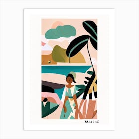 Maluku Indonesia Muted Pastel Tropical Destination Art Print