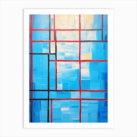 Mondrian Abstract Geometric Illustration 10 Art Print