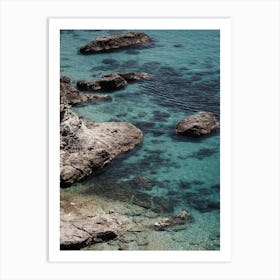 Rocky Shore In Calabria Art Print