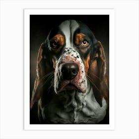 Basset Hound Portrait 1 Art Print