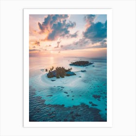 Sunset In The Maldives 1 Art Print