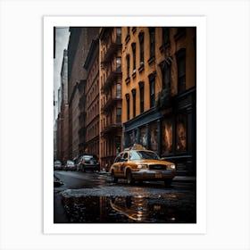 New York City Taxi Cab Art Print