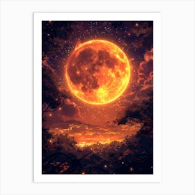 Full Moon In The Sky 4 Art Print