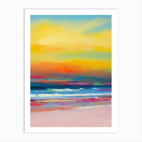 St Kilda Beach, Australia Bright Abstract Art Print