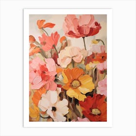 Fall Flower Painting Poppy 3 Art Print