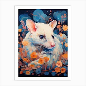  A Sleeping Possum Vibrant Paint Splash 2 Art Print