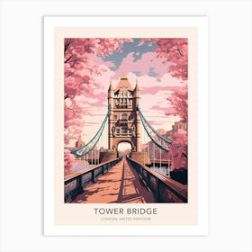 The Tower Bridge London United Kingdom Travel Poster Art Print