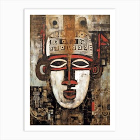 Africa, African Tribe mask Art Print