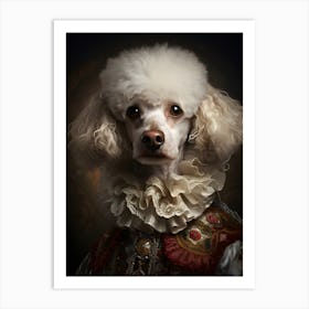 Portrait Of A White Poodle (Old Master) Art Print