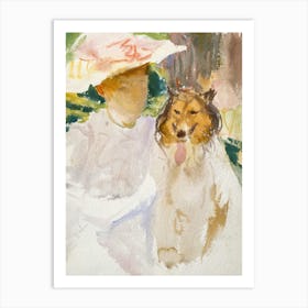 Woman With Collie After 1890, John Singer Sargent Art Print