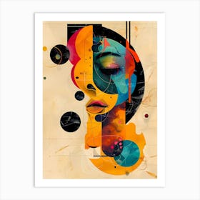 Abstract woman's portrait Art Print