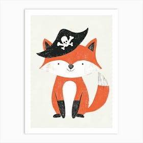 Pirate Fox Art Print