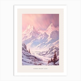 Dreamy Winter National Park Poster  Aoraki Mount Cook National Park New Zealand 4 Art Print