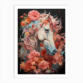 Rose Horse Art Print