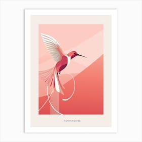 Minimalist Hummingbird 2 Bird Poster Art Print