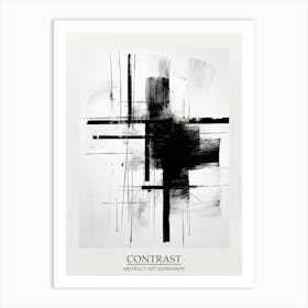 Contrast Abstract Black And White 5 Poster Art Print