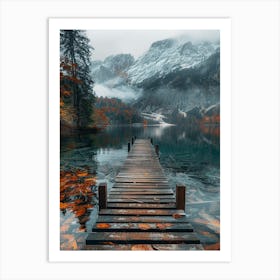 Dock At Lake Art Print