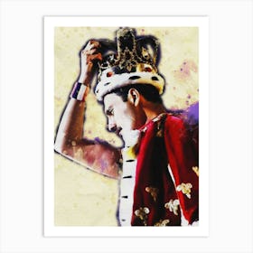 Smudge Of Portrait Freddie Mercury Is Queen Art Print