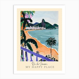 My Happy Place Rio De Janeiro 1 Travel Poster Art Print