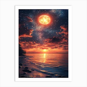 Starry Sky At Night 3 Art Print