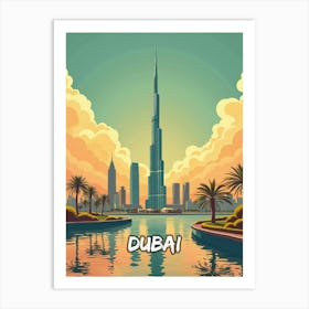 Dubai Skyline Art Print