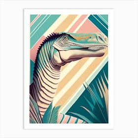 Suchomimus Pastel Dinosaur Art Print